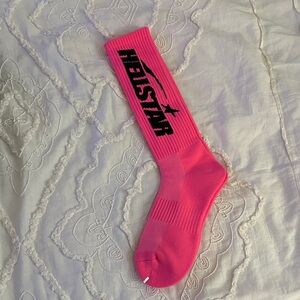 Hellstar Men's Pink Athletic Crew Socks
